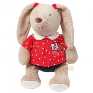  ocean club peluche lapin rouge bleu marron 